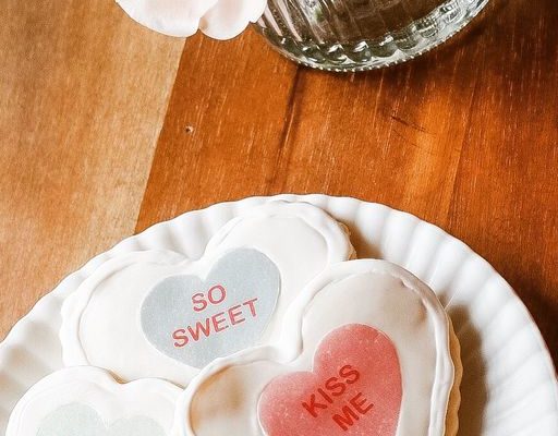 Valentine’s Day Conversation Heart Sugar Cookies